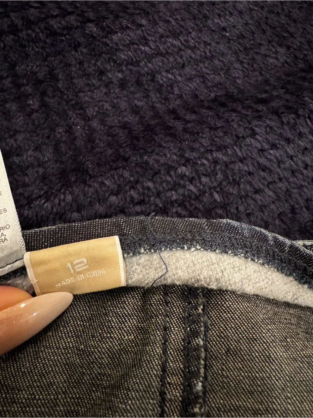 Michael Kors Distressed Grey Denim Skirt